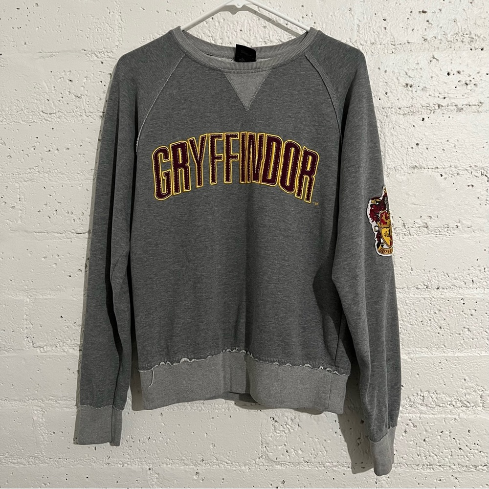 Wizarding World Of Harry Potter Gryffindor Unisex Gray Sweatshirt Small A1